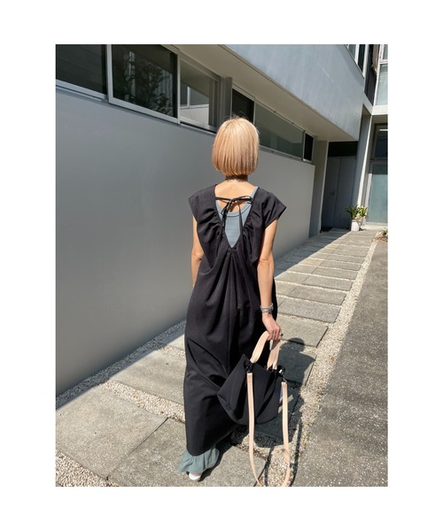 BLACK by moussy - ブラックバイマウジー   バックリボンtops 新品 BLACK BY MOUSSY（ブラックバイマウジー）の「back ribbon one