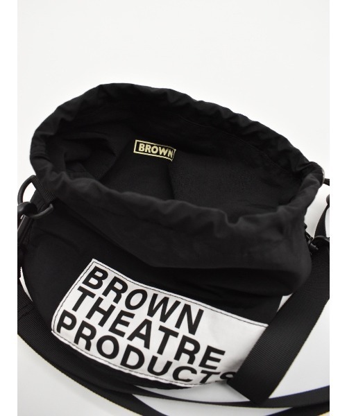 THEATRE PRODUCTS（シアタープロダクツ）の「STICKER LABEL DRAWSTRING BAG/ステッカーラベル巾着バッグ（ショルダーバッグ・レディース・アイボリー/ブラック/ブラウン・FREE）」の4枚目の写真