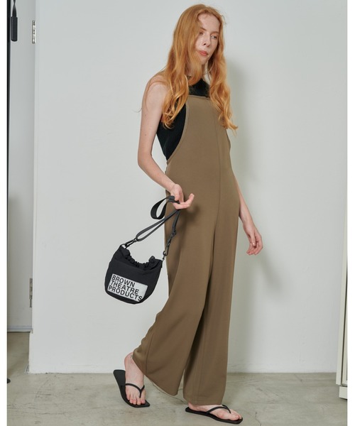 THEATRE PRODUCTS（シアタープロダクツ）の「STICKER LABEL DRAWSTRING BAG/ステッカーラベル巾着バッグ（ショルダーバッグ・レディース・アイボリー/ブラック/ブラウン・FREE）」の13枚目の写真