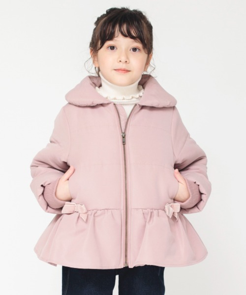 BRANSHES(ブランシェス)の「【撥水加工】リボン付き中綿ブルゾン(ブルゾン・キッズ・ピンク/ネイビー・90cm/140cm/130cm/150cm/120cm/110cm/100cm)」の15枚目の写真