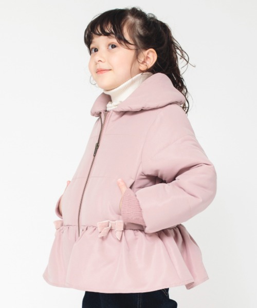 BRANSHES(ブランシェス)の「【撥水加工】リボン付き中綿ブルゾン(ブルゾン・キッズ・ピンク/ネイビー・90cm/140cm/130cm/150cm/120cm/110cm/100cm)」の18枚目の写真