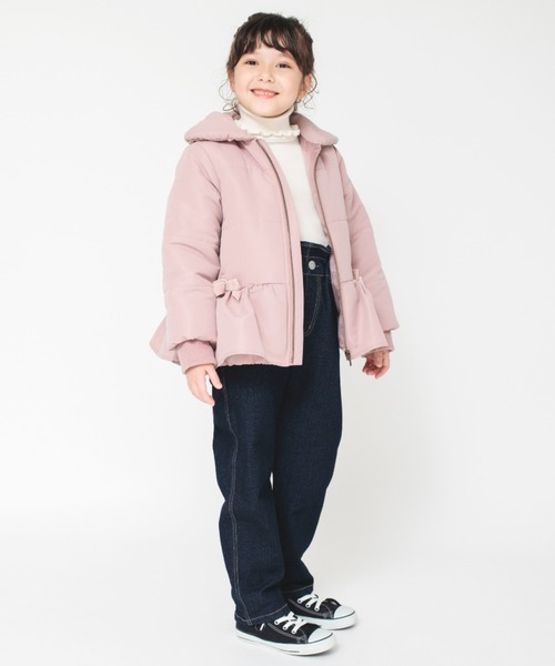 BRANSHES(ブランシェス)の「【撥水加工】リボン付き中綿ブルゾン(ブルゾン・キッズ・ピンク/ネイビー・90cm/140cm/130cm/150cm/120cm/110cm/100cm)」の12枚目の写真