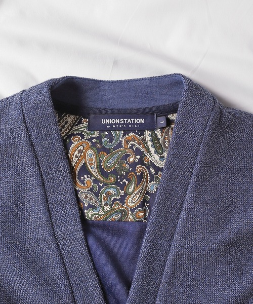 UNION STATION（ユニオンステーション）の「【EFFORTLESS】メランジダブルフェイスカーディガン（カーディガン/ボレロ・メンズ・グレー/ネイビー・LL/L/M）」の5枚目の写真