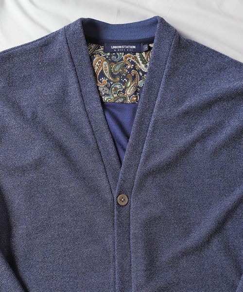 UNION STATION（ユニオンステーション）の「【EFFORTLESS】メランジダブルフェイスカーディガン（カーディガン/ボレロ・メンズ・グレー/ネイビー・LL/L/M）」の8枚目の写真