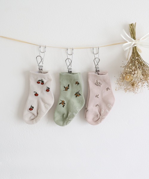 PUPPAPUPO（プッパプーポ）の「ボタニカル クルー ソックス 3足組（ソックス/靴下・キッズ・その他・XS/S）」の8枚目の写真