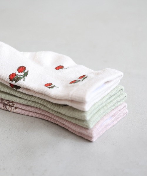 PUPPAPUPO（プッパプーポ）の「ボタニカル クルー ソックス 3足組（ソックス/靴下・キッズ・その他・XS/S）」の11枚目の写真