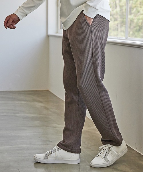 UNION STATION（ユニオンステーション）の「裏起毛カルゼスリムイージーパンツ<セットアップ対応>（スラックス・メンズ・グレー系その他/ネイビー・L/M/S）」の3枚目の写真