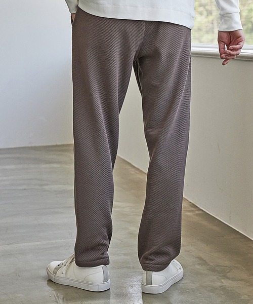 UNION STATION（ユニオンステーション）の「裏起毛カルゼスリムイージーパンツ<セットアップ対応>（スラックス・メンズ・グレー系その他/ネイビー・L/M/S）」の4枚目の写真