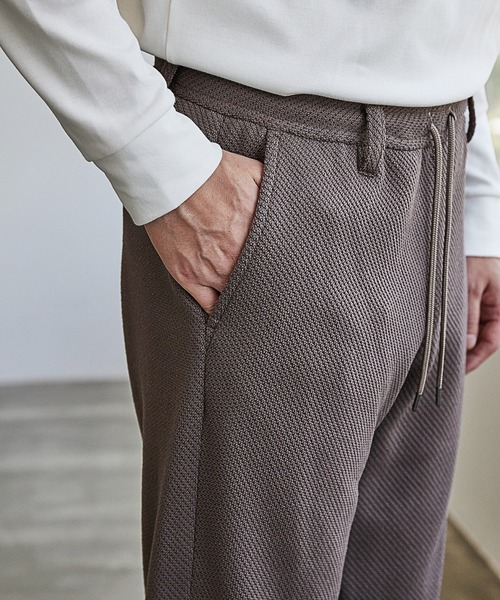 UNION STATION（ユニオンステーション）の「裏起毛カルゼスリムイージーパンツ<セットアップ対応>（スラックス・メンズ・グレー系その他/ネイビー・L/M/S）」の6枚目の写真