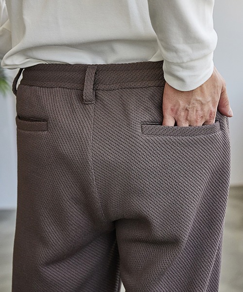UNION STATION（ユニオンステーション）の「裏起毛カルゼスリムイージーパンツ<セットアップ対応>（スラックス・メンズ・グレー系その他/ネイビー・L/M/S）」の7枚目の写真