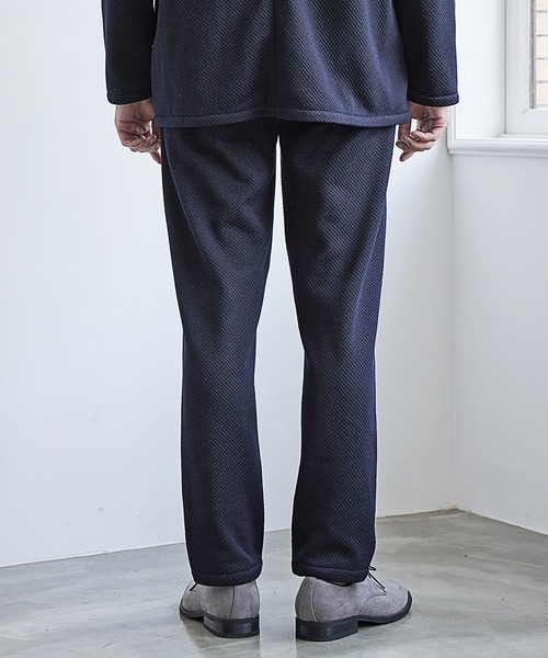 UNION STATION（ユニオンステーション）の「裏起毛カルゼスリムイージーパンツ<セットアップ対応>（スラックス・メンズ・グレー系その他/ネイビー・L/M/S）」の9枚目の写真