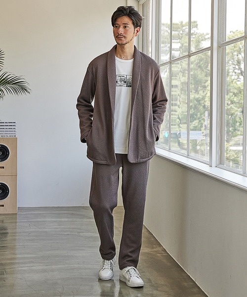 UNION STATION（ユニオンステーション）の「裏起毛カルゼスリムイージーパンツ<セットアップ対応>（スラックス・メンズ・グレー系その他/ネイビー・L/M/S）」の14枚目の写真