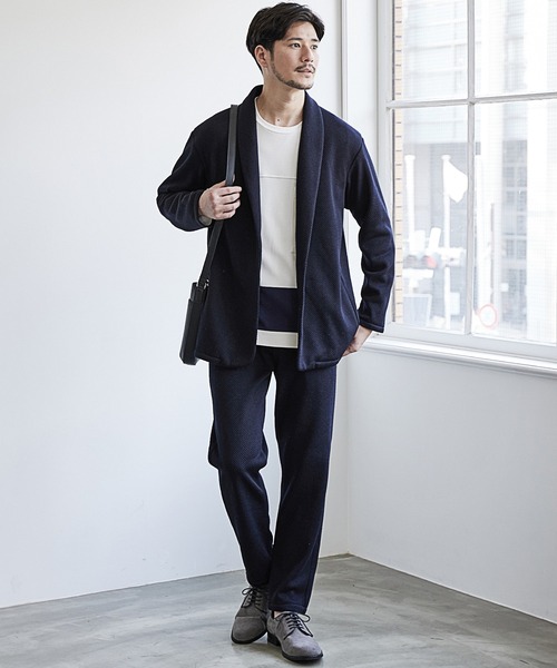 UNION STATION（ユニオンステーション）の「裏起毛カルゼスリムイージーパンツ<セットアップ対応>（スラックス・メンズ・グレー系その他/ネイビー・L/M/S）」の15枚目の写真