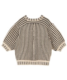 新品CLANESTRIPE CABLE HALF SLEEVE CARDIGAN CLANE(クラネ)｜STRIPE CABLE HALF SLEEVE CD/アイボリー の通販