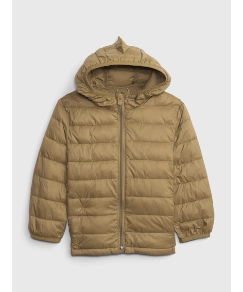 GAP(ギャップ)の「リサイクル素材100% 軽量パファージャケット (幼児)(ダウンジャケット/コート・キッズ・ベージュ・2 YRS/4 YRS/3 YRS/18-24M/5 YRS/12-18M)」の2枚目の写真