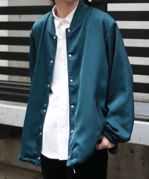 Lui's（ルイス）の「サテンドットブルゾン（ブルゾン・メンズ・ブラック/グリーン・FREE）」の2枚目の写真