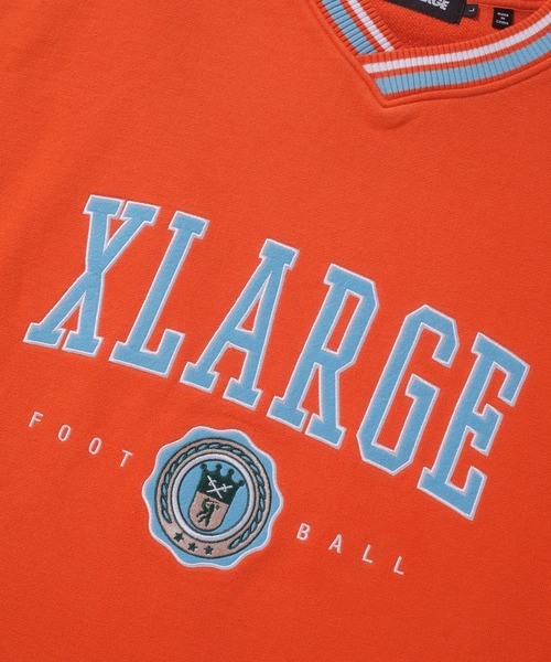 XLARGE（エクストララージ）の「PIPING V NECK SWEAT（スウェット・メンズ・ブラック/オレンジ/グリーン/パープル・M/L/XL/S）」の7枚目の写真