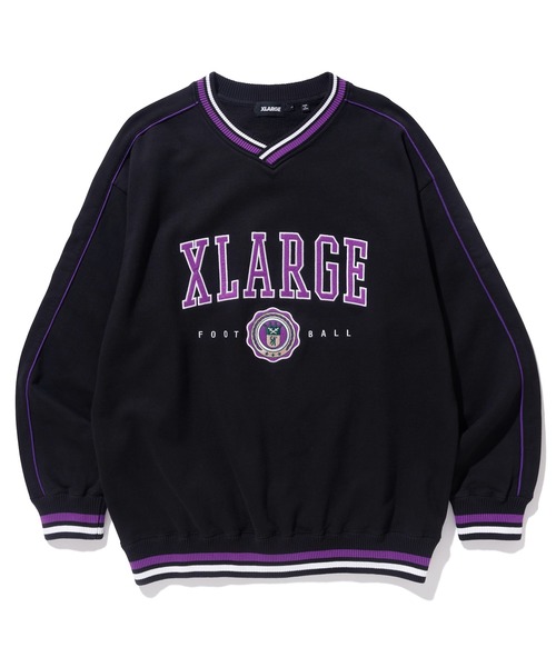 XLARGE（エクストララージ）の「PIPING V NECK SWEAT（スウェット・メンズ・ブラック/オレンジ/グリーン/パープル・M/L/XL/S）」の18枚目の写真