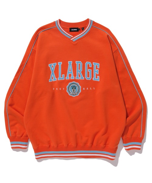 XLARGE（エクストララージ）の「PIPING V NECK SWEAT（スウェット・メンズ・ブラック/オレンジ/グリーン/パープル・M/L/XL/S）」の13枚目の写真