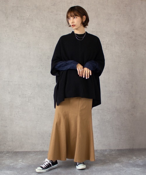 SELECT LEVERY(セレクトリベリー)の「カラーマーメイドスカート(スカート・レディース・ブラック/カーキ/パープル/キナリ/ベージュ・LARGE/X-LARGE/MEDIUM/SMALL)」の11枚目の写真