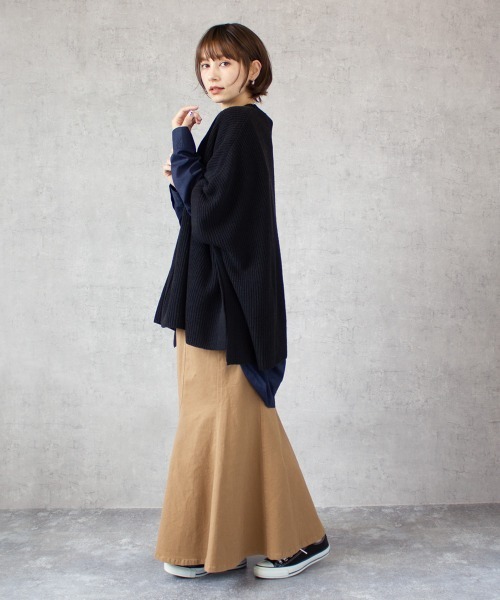 SELECT LEVERY(セレクトリベリー)の「カラーマーメイドスカート(スカート・レディース・ブラック/カーキ/パープル/キナリ/ベージュ・LARGE/X-LARGE/MEDIUM/SMALL)」の14枚目の写真