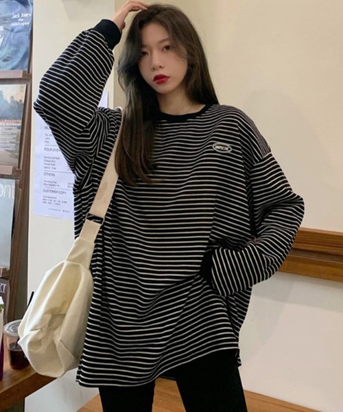 新品 20ss プラージュ Feminineドロップショルダー ボーダーTシャツ tシャツ ボーダートップス（ドロップショルダー） レディース