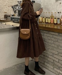 PRIVATE  BEACH | コーデュロイティアードシャツワンピース(シャツワンピース)