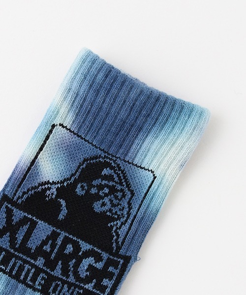 XLARGE KIDS(エクストララージキッズ)の「タイダイクルーソックス【日本製】(ソックス/靴下・キッズ・ライトブルー/ライトグレー/ブルー・13-15cm/15-17cm/17-19cm/19-21cm)」の4枚目の写真