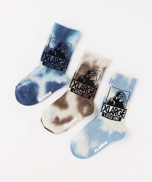 XLARGE KIDS(エクストララージキッズ)の「タイダイクルーソックス【日本製】(ソックス/靴下・キッズ・ライトブルー/ライトグレー/ブルー・13-15cm/15-17cm/17-19cm/19-21cm)」の8枚目の写真