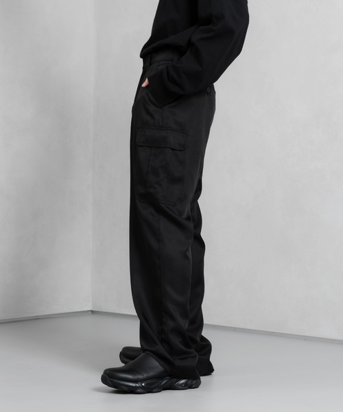 Adoon plain（アドーンプレーン）の「【Adoon plain】トロミカーゴパンツ（カーゴパンツ・メンズ・ブラック・SMALL/MEDIUM/LARGE）」の8枚目の写真