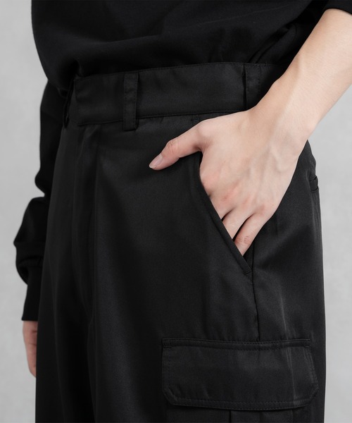 Adoon plain（アドーンプレーン）の「【Adoon plain】トロミカーゴパンツ（カーゴパンツ・メンズ・ブラック・SMALL/MEDIUM/LARGE）」の12枚目の写真