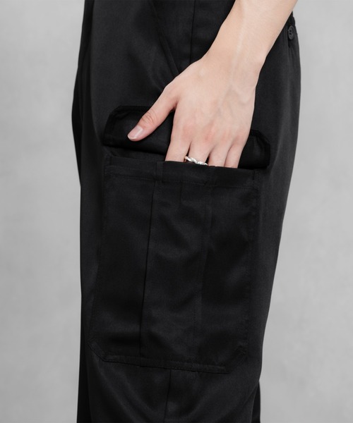 Adoon plain（アドーンプレーン）の「【Adoon plain】トロミカーゴパンツ（カーゴパンツ・メンズ・ブラック・SMALL/MEDIUM/LARGE）」の15枚目の写真