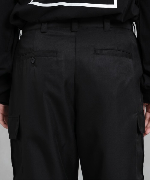 Adoon plain（アドーンプレーン）の「【Adoon plain】トロミカーゴパンツ（カーゴパンツ・メンズ・ブラック・SMALL/MEDIUM/LARGE）」の14枚目の写真