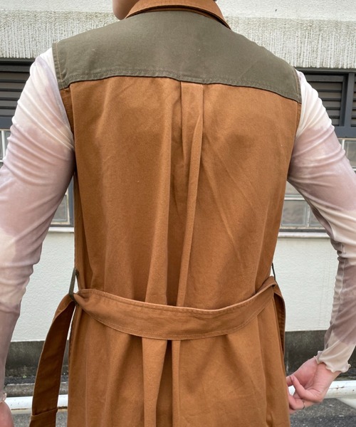 CIAOPANIC（チャオパニック）の「【CPC SCAMP】ミリタリーロングジレ（ベスト・レディース・カーキ/ブラウン・FREE）」の15枚目の写真