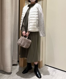 Chez toi | ウォッシャブル中綿×ニットジャケット(ブルゾン)