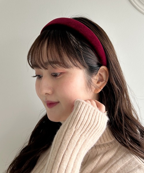 Loueme（ルエム）の「ベロアワイドカチューシャ（カチューシャ・レディース・ベージュ/キャメル/レッド/ブラック・FREE）」の14枚目の写真