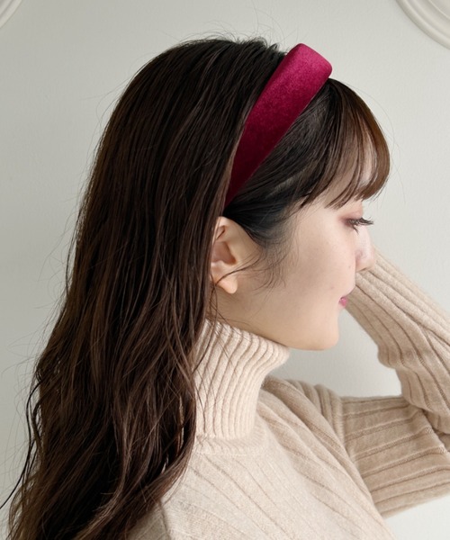 Loueme（ルエム）の「ベロアワイドカチューシャ（カチューシャ・レディース・ベージュ/キャメル/レッド/ブラック・FREE）」の15枚目の写真