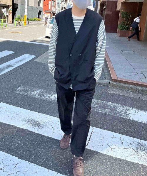 NO NEED(ノーニード)の「TRダブルジレベスト セットアップ可能/ユニセックス/(ベスト・メンズ・ベージュ/ブラック・フリ-)」の20枚目の写真