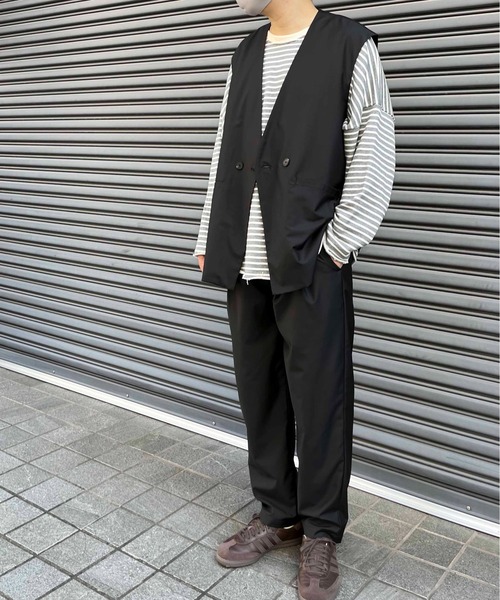 NO NEED(ノーニード)の「TRダブルジレベスト セットアップ可能/ユニセックス/(ベスト・メンズ・ベージュ/ブラック・フリ-)」の21枚目の写真