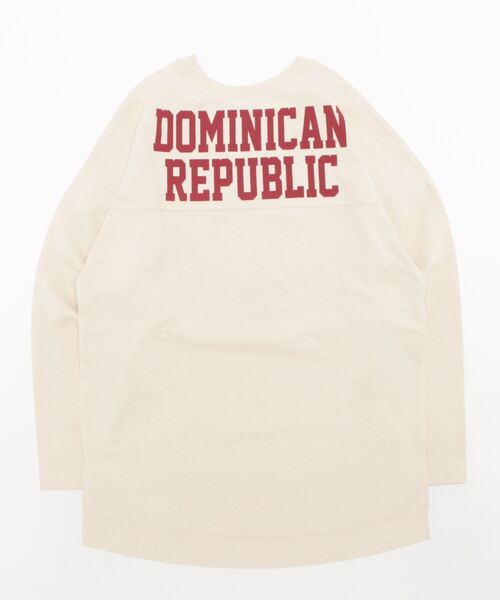 coca(coca)(コカ)の「バックプリントへビーウェイトフットボールロンT(Tシャツ/カットソー・レディース・チャコール/アイボリー・M/L)」の4枚目の写真