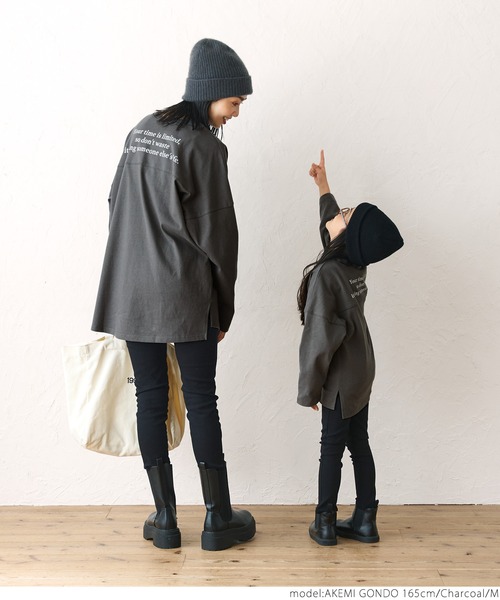 coca(coca)(コカ)の「バックプリントへビーウェイトフットボールロンT(Tシャツ/カットソー・レディース・チャコール/アイボリー・M/L)」の14枚目の写真