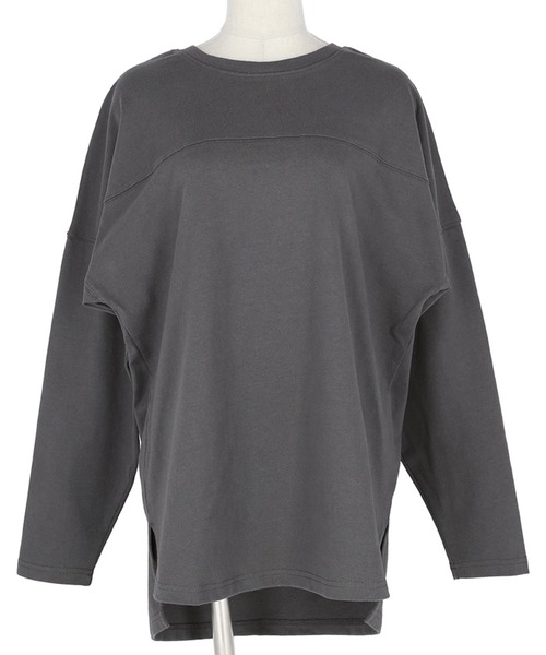 coca(coca)(コカ)の「バックプリントへビーウェイトフットボールロンT(Tシャツ/カットソー・レディース・チャコール/アイボリー・M/L)」の16枚目の写真