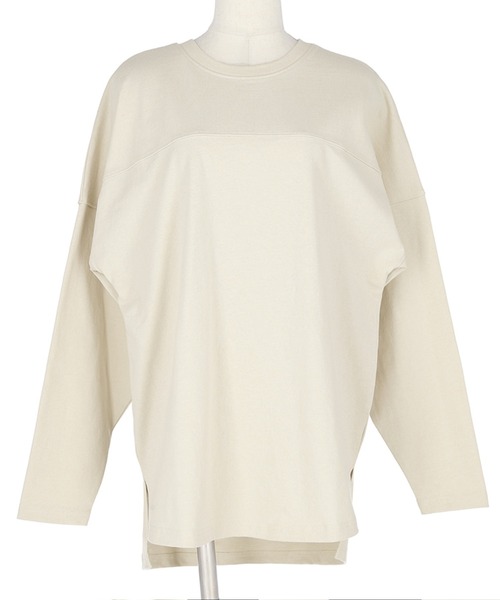 coca(coca)(コカ)の「バックプリントへビーウェイトフットボールロンT(Tシャツ/カットソー・レディース・チャコール/アイボリー・M/L)」の15枚目の写真