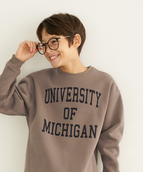 coca（coca）（コカ）の「＼新色登場／キッズ 親子お揃いふわり～ロゴスウェット（スウェット・キッズ・グリーン/ブラック/グレー/アイボリー/ブラウン・100/110/120/130/140）」の4枚目の写真