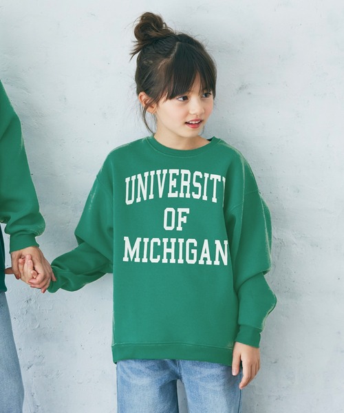 coca（coca）（コカ）の「＼新色登場／キッズ 親子お揃いふわり～ロゴスウェット（スウェット・キッズ・グリーン/ブラック/グレー/アイボリー/ブラウン・100/110/120/130/140）」の5枚目の写真