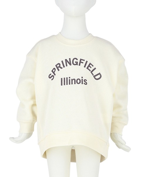 coca（coca）（コカ）の「＼新色登場／キッズ 親子お揃いふわり～ロゴスウェット（スウェット・キッズ・グリーン/ブラック/グレー/アイボリー/ブラウン・100/110/120/130/140）」の2枚目の写真