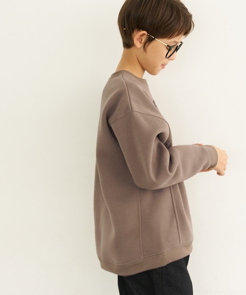 coca（coca）（コカ）の「＼新色登場／キッズ 親子お揃いふわり～ロゴスウェット（スウェット・キッズ・グリーン/ブラック/グレー/アイボリー/ブラウン・100/110/120/130/140）」の11枚目の写真