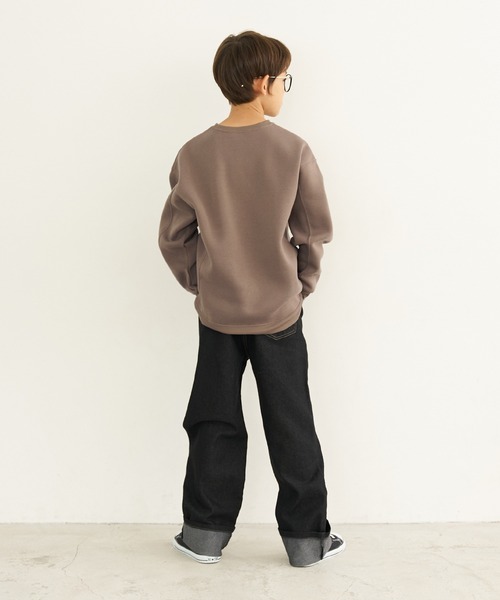 coca（coca）（コカ）の「＼新色登場／キッズ 親子お揃いふわり～ロゴスウェット（スウェット・キッズ・グリーン/ブラック/グレー/アイボリー/ブラウン・100/110/120/130/140）」の13枚目の写真