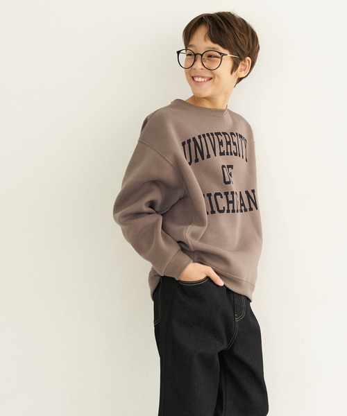 coca（coca）（コカ）の「＼新色登場／キッズ 親子お揃いふわり～ロゴスウェット（スウェット・キッズ・グリーン/ブラック/グレー/アイボリー/ブラウン・100/110/120/130/140）」の12枚目の写真