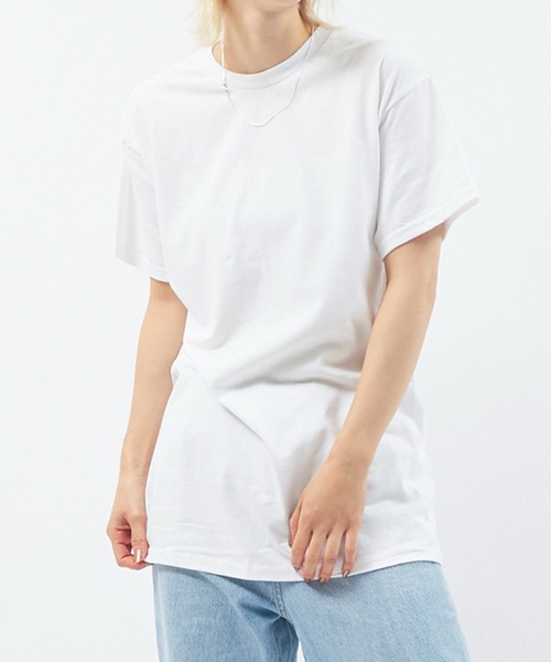Alite cloth(アリーテクロス)の「GILDAN 無地 オーバーサイズTシャツ(Tシャツ/カットソー・レディース・ブラック/グレー/ネイビー/ホワイト・S/M/L/XL)」の2枚目の写真